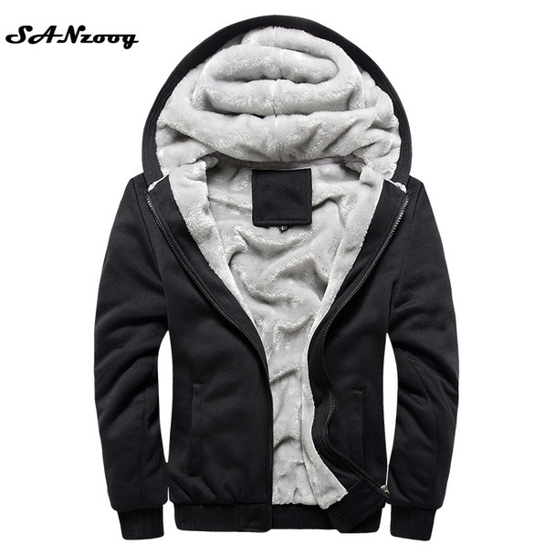 Hoodies Sweatshirt Men 2018 New Autumn Winter Warm Thick Solid Casual Brand Tracksuit Men's Sweatshirts Hooded Plus Size 5XL