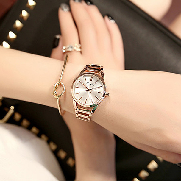 TG099 KIMIO Swirl Marks Dial Jewelry Fashion Lady Quartz Analog Bracelet Watch