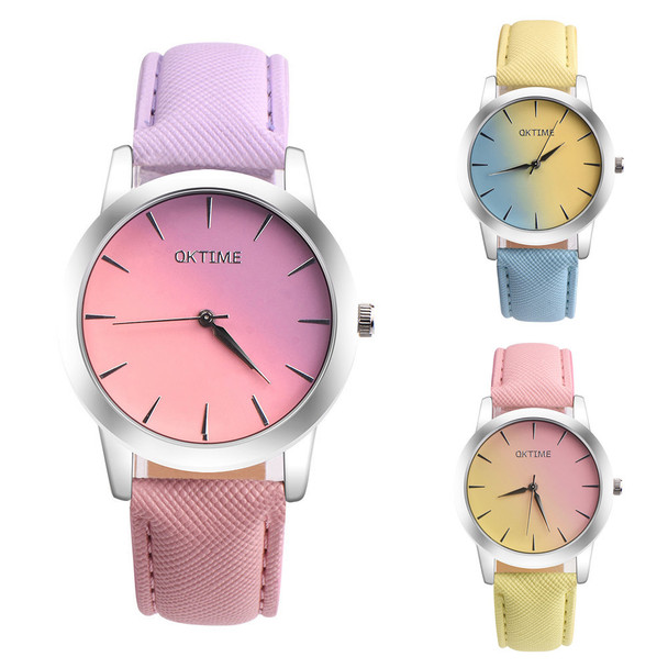 Two-tone Fashion Ladies Wrist Watches Luxury Brand Women's Bracelet Watches New Simple Design Quartz Watches Horloge Dames