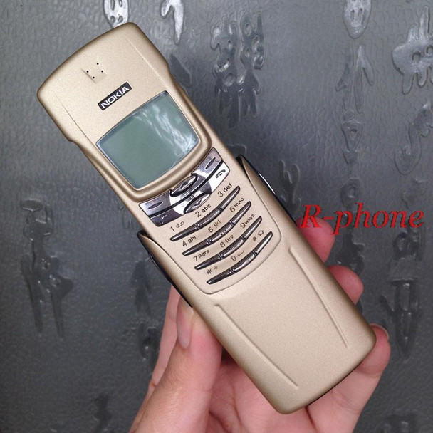 Refurbished Original NOKIA 8910 Gold Mobile Phone Titanium Repainted housing 2G GSM 900/1800 Unlocked Russian Keyboard