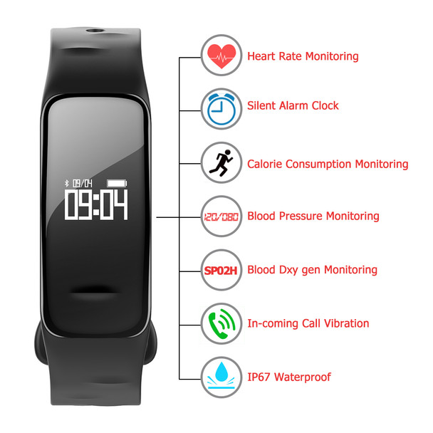 Blood Pressure Pulse Monitors Portable Health Care Wrist Blood Pressure Watch Monitor Heart Rate Monitor Beauty Sphygmomanometer
