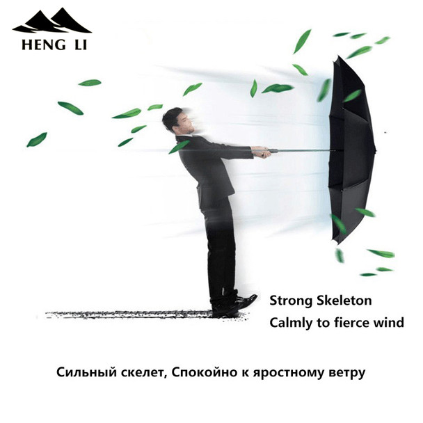 125CM Windproof Automatic Umbrella For Men Brand Large Folding Umbrella Rain Woman Double Golf Business Automatic Car Umbrellas