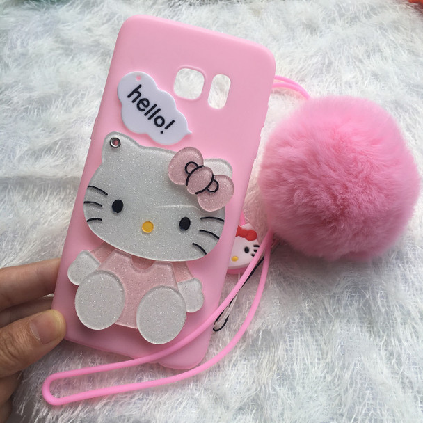 For samsung galaxy S8 plus /s7 edge /s6 case Pink Hello kitty KT cat mirror phone cover for SAM A3 A5 A7 2017/ A8 A9 cartoon