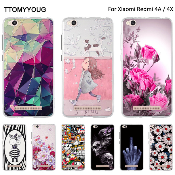 TPU Case for Xiaomi Redmi 4A Redmi 4 a Soft Silicone Back Phone Cover for Xiaomi Redmi 4X Redmi 4 x Printing Shells Fundas Coque