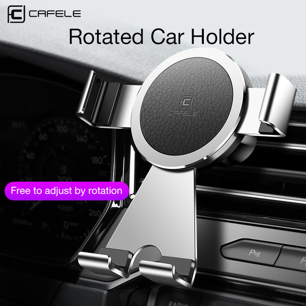 CAFELE Car Phone Holder 360 Degree Rotation Air Vent Mount GPS Holder Aluminium Alloy Phone Car Holder for iPhone X Samsung S9