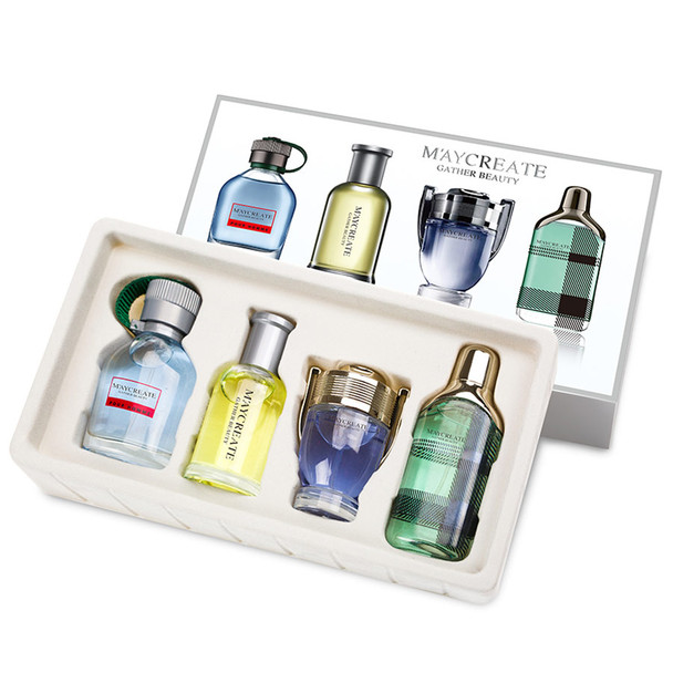 MayCreate Men Perfume Lasting Fragrance Mini Bottle Portable Perfume Brand For Men VS Perfume Women Female Perfume 1Set 4Pcs