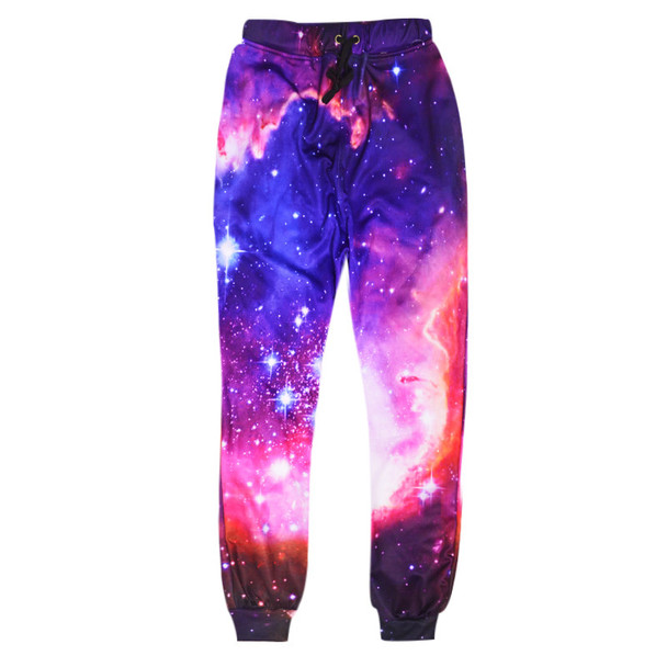 2018 Fashion Galaxy Joggers Pants Women 