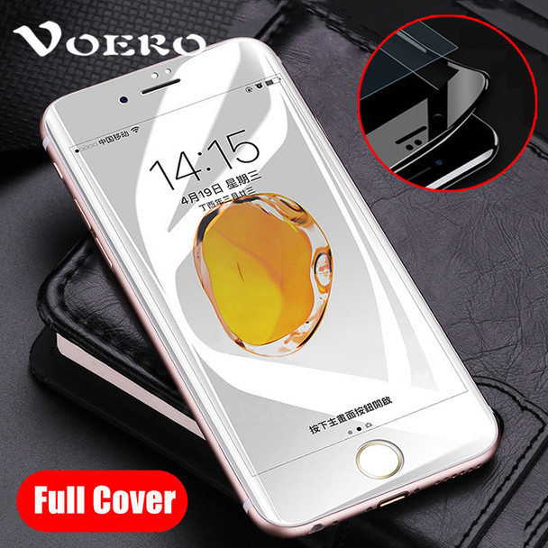 VOERO 3D 9H Curved Edge Full Cover Tempered Glass For iPhone 7 6 S 6S 8 Plus Screen Protector For iPhone 7 Plus Protection Film
