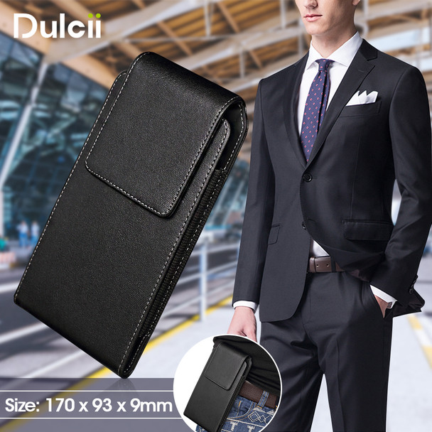 DULCII for Samsung Galaxy Note 8 Note8 A9 2016 Case Belt Clip Leather Phone Pouch Bag for Xiaomi Mi Max Cover Coque Capa Fundas