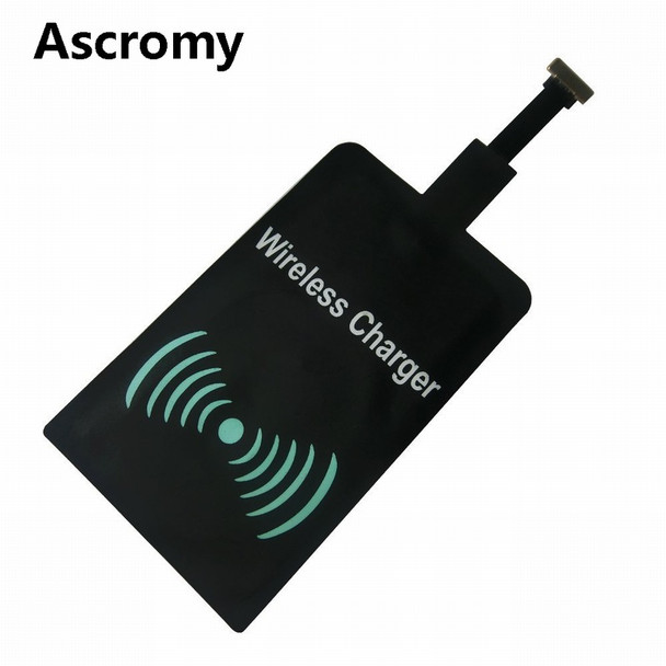 Ascromy Android Universal Qi Standard Wireless Charging Receiver Micro USB Wireless Charger Receiving Patch For MicroUSB Phones