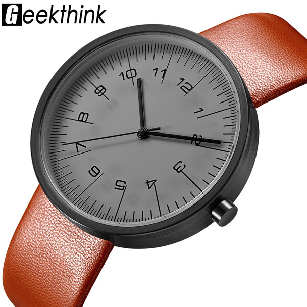 GEEKTHINK Ladies Fashion Quartz Watch Women Watches Luxury Brand Leather Watch Women Female Clock relogio feminino SAAT