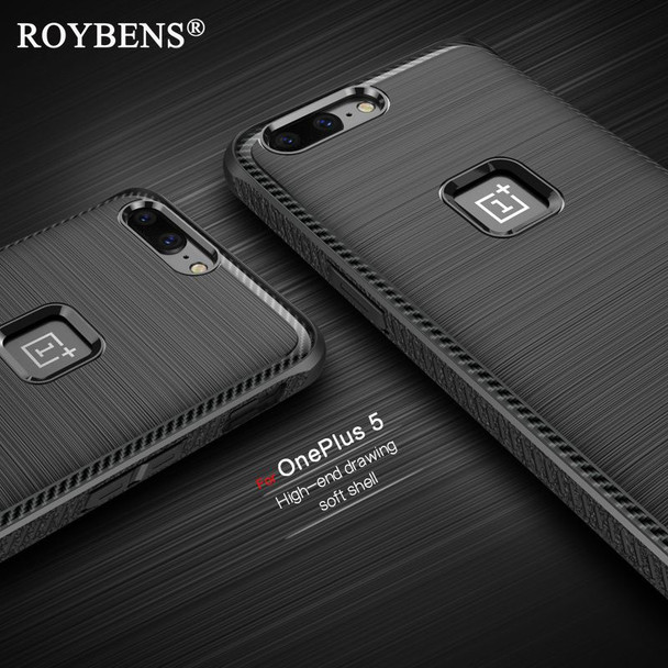 Oneplus 5 Case Roybens Luxury Black Silicone Soft TPU Full Protection Case For Oneplus 5 360 Degree Hybrid Armor Gel Cover Coque