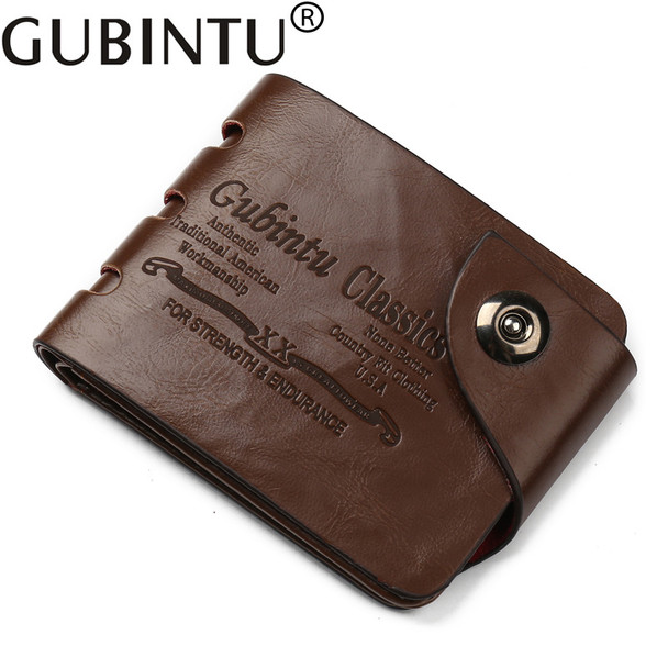  Mini Men's Wallets Small Size US Purses Card Holders Cowboy style Magnetic buckle Classic Brown Wallet for Dollars Short Purse