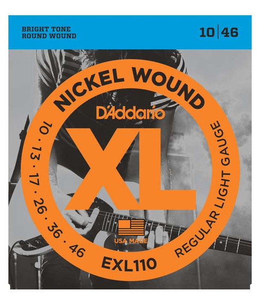 D'Addario EXL110, Nickel Wound Regular Light Electric Guitar Strings