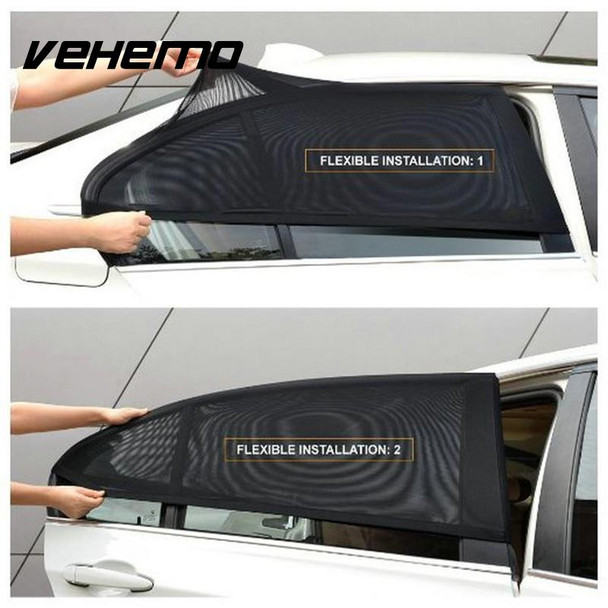 2Pcs Car Window Cover Sunshade Curtain UV Protection Shield Sun Shade Visor Mesh Solar Mosquito Dust Protection Car-covers New