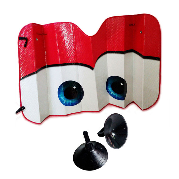 Black Cartoon Window Foils Eye Pixar Heated Windshield Sunshade Car Window Windscreen Cover Sun Shade Auto Sun Visor Car-covers
