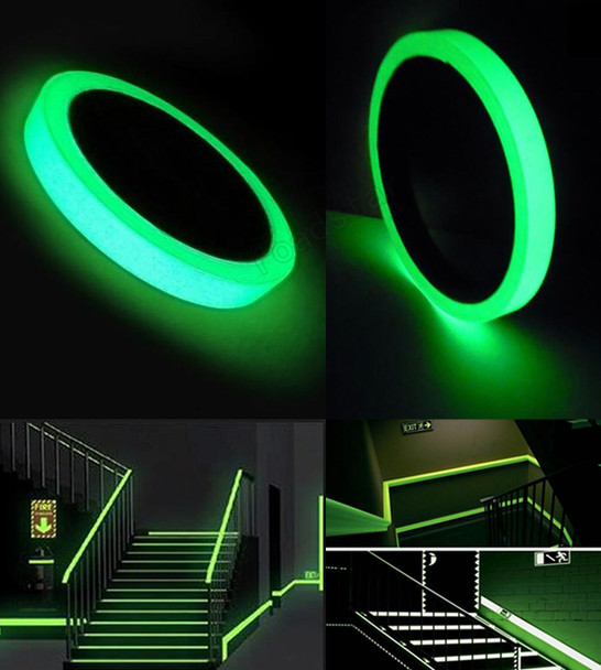 2m Luminous Self-adhesive Tape Sticker Photoluminescent Glow in the Dark DIY Wall Fluorescent Safety Emergency Stairs Line