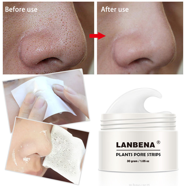 2018 New Style LANBENA Blackhead Remover Nose Mask Pore Strip Black Mask Peeling Acne Treatment Black Deep Cleansing SkinCare