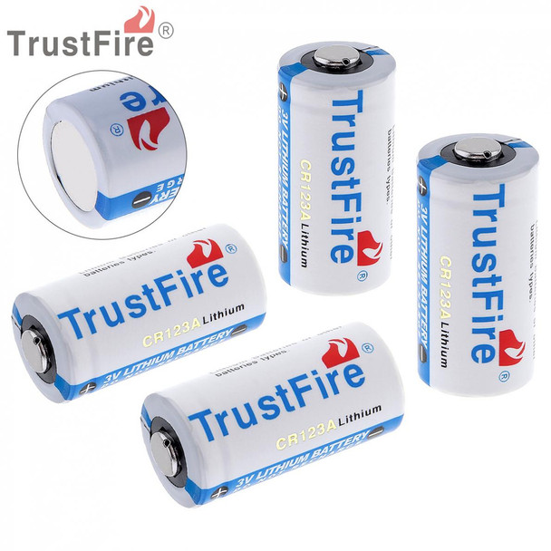 TrustFire 4pcs 3V 1400mAh CR123A 16340 Battery Lithium li-ion no rechargeable battery with protected PCB