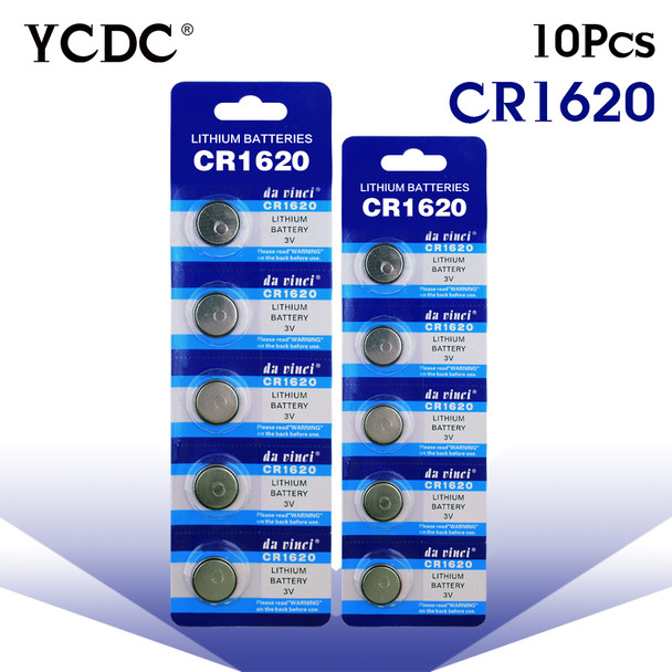 YCDC 11.11 Big Promotion 10Pcs CR1620 CR 1620 3v Lithium button Battery Remote control car remote battery Scales