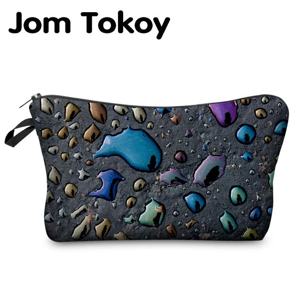 Jom Tokoy 3D Printing  Makeup Bags Multicolor Pattern Cute Cosmetics Pouchs For Travel Ladies Pouch Women Cosmetic Bag