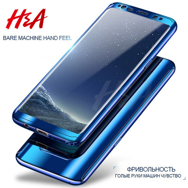 H&amp;A 360 Degree Plating Mirror Case For Samsung S8 Plus Note 8 S7 Edge Body Hard Full Cove For Samsung Note 8 S7 Edge Phone Cases