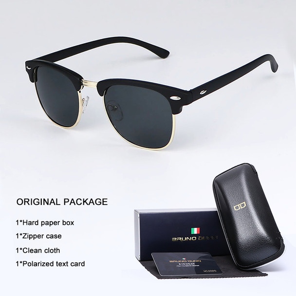 Bruno Dunn Vintage Sunglasses Men Women polarized 2018 Brand Design Sun Glasses for male Female Gafas lentes Oculos Lunette Ray