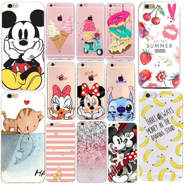 Flower Leaves Cute Case For Fundas iphone 6 Cover Thin Silicone Soft TPU Phone Coque Capa For iphone 5 5s se 6s 7 8 7 plus 	