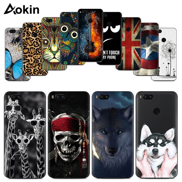 Aokin Cartoon Animal Paint Silicone Case For Xiaomi Mi A1 Mi 5X Slim TPU Back Cover For Xiaomi A1 Mobile Phone Protective Coque