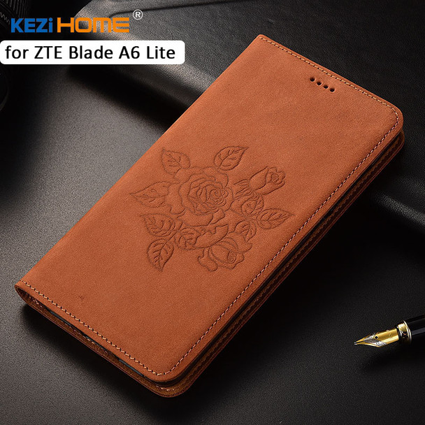 for ZTE Blade A6 Lite case KEZiHOME Matte Genuine Leather Flower Printing Flip Stand Leather Cover For ZTE A6 Lite 5.2" cases for ZTE Blade A6 Lite case KEZiHOME Matte Genuine Leather Flower Printing Flip Stand Leather Cover For ZTE A6 Lite 5.2" cases