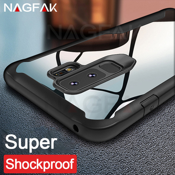NAGFAK Strengthen Shockproof Case For Samsung Galaxy S9 S9 Plus Silicone Transparent Cover Case For Samsung S8 S8 Plus Cases