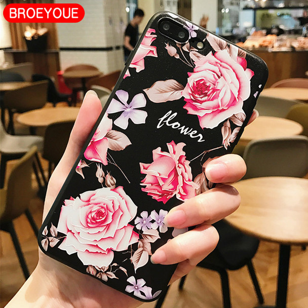 BROEYOUE Case For Xiaomi Redmi 4A 4X 5A 5 Plus Note 4 4X 5A Mi A1 5X Relief Silicone Case For iPhone 5 5S SE 6 6S 7 8 Plus X