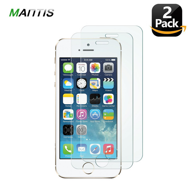 MANTIS 2.5D 0.26MM[2 Pack] Protective Glass On For IPhone 5s 4 Screen Protector For IPhone Se 5 5s Glass For IPhone 5 6 7 8 X 10