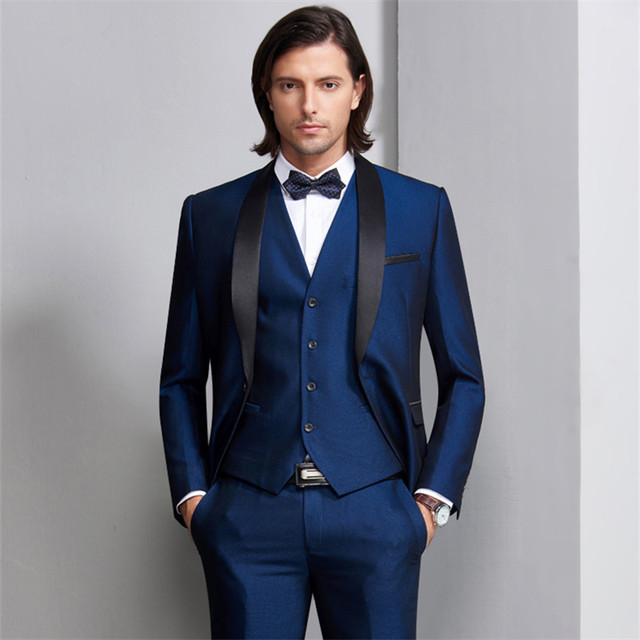 Plyesxale Men Suit 2018 Wedding Suits For Men Shawl Collar 3 Pieces ...