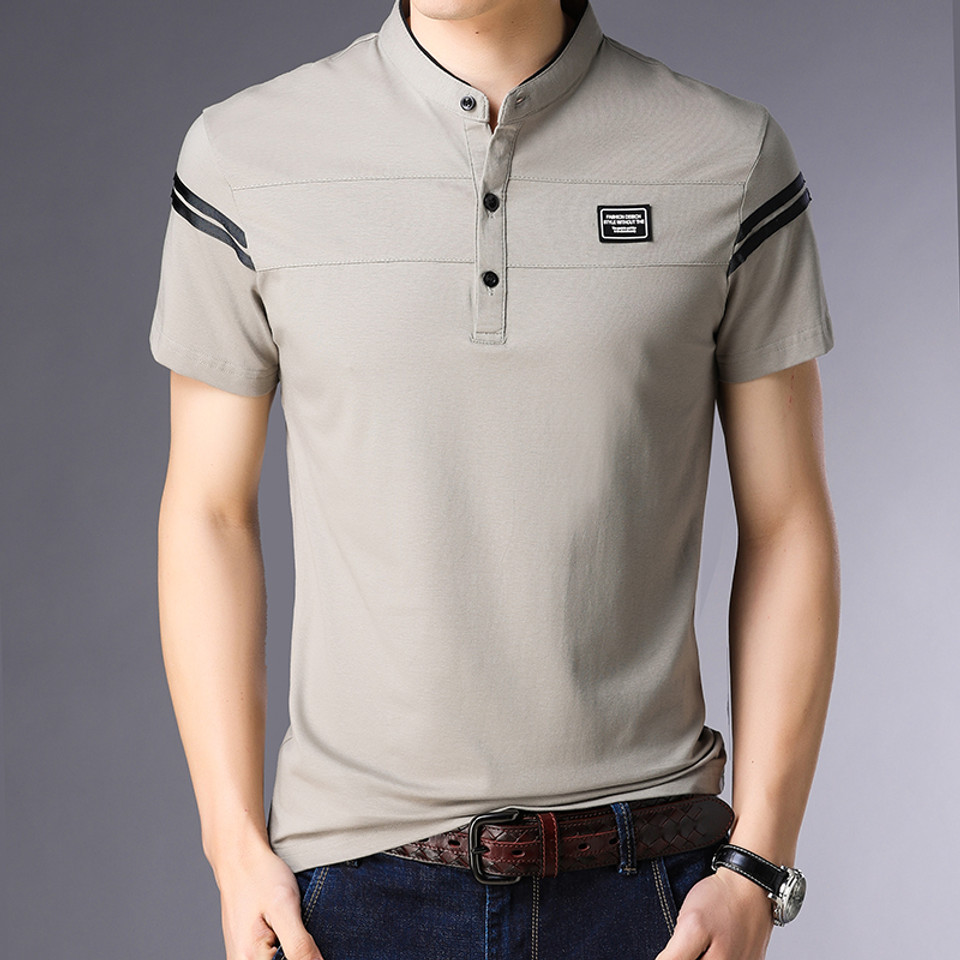 2019 New Fashion Brands Designer Polo Shirt Men Mandarin Collar Summer ...