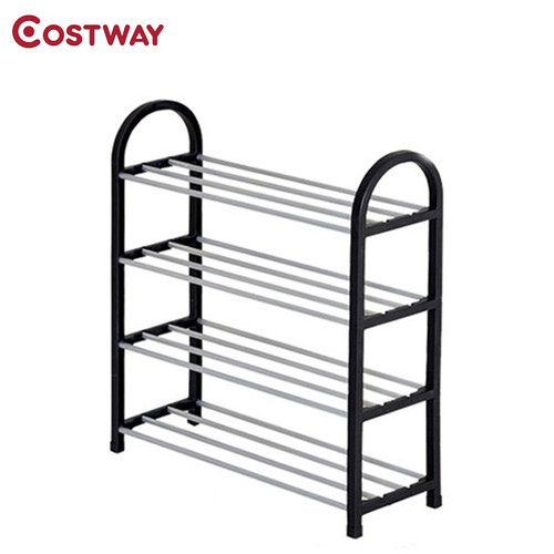 COSTWAY 4 Tier Shoes Rack Shoe Stand Shelf Shoes Organizer