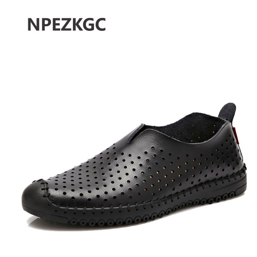 NPEZKGC Men's Shoes New Fashion Genuine Leather Men's Loafers Driving ...