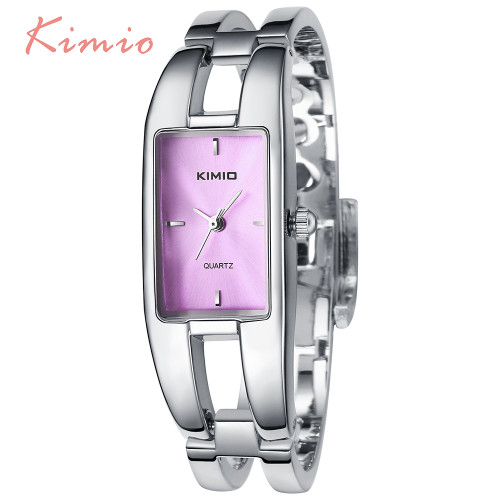 KIMIO 2022 Women Watch Brand Luxury Rhinestone Fashion Simple Round Dial  Rose Gold Ladies Quartz Watch Bracelet Female Clock - AliExpress