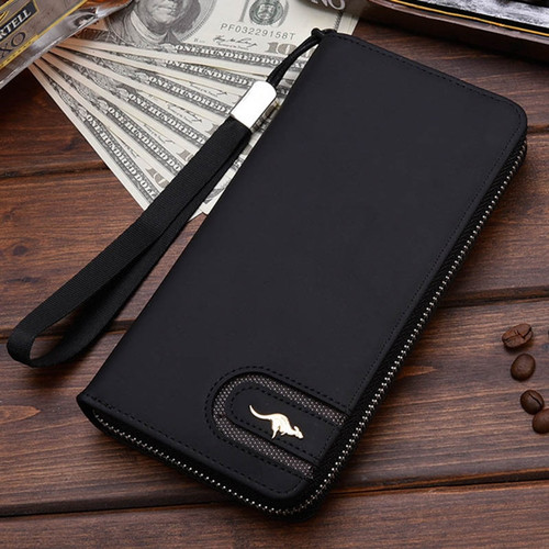 New Men Leather Wallet High Quality Zipper Wallets Men Long Purse Male Clutch Phone Bag Wristlet 43247.1580361102.500.750