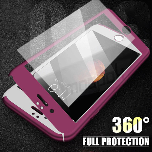 360 Protective Case For iPhone 6 6S 7 8 Plus Tempered Glass Cover Full ...