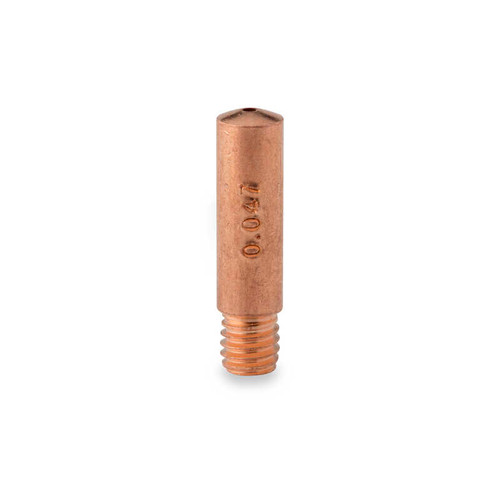 Miller® 199389 Standard Duty Contact Tip, For Use With Spoolmate™ 250/3545/3035 Air Cooled Pistol Grip MIG Spool Gun, Hobart® DP-3545 Spool Gun, Threaded Connection, Copper