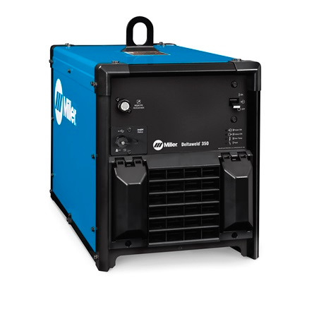 Miller® 907747002 Deltaweld® 350 3-Phase MIG Welder Power Source With ArcConnect™ Control/Motor Cable and Insight Core™, 20 to 400 A, 208/230/460 V, 29.3 A at 208 V, 26.5 A at 230 V, 14.6 A at 460 V Input, 100% - 300 A at 29 VDC Duty Cycle, 60 Hz