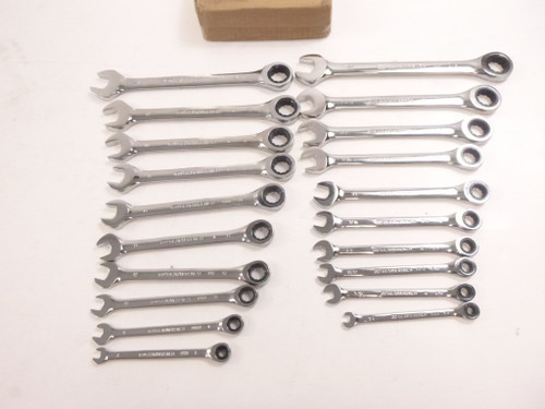 GEARWRENCH 35720A-02 Standard Wrench Set, 20 Pieces, 1/4 to 3/4 in, 6 to 18 mm, Polished Chrome