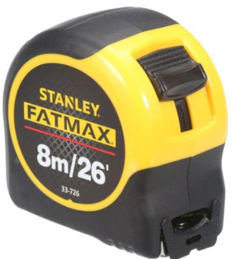 Stanley® FMHT33826S FatMax Tape Measure, 26 ft L Blade x 1-1/4 in W Blade