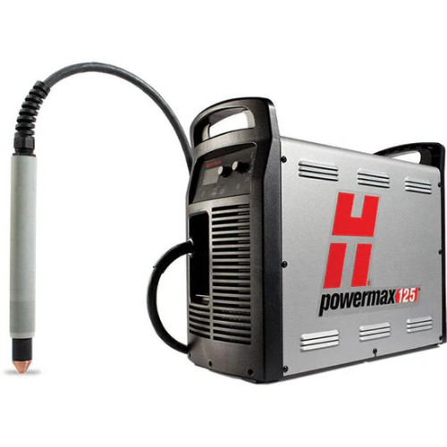 HYPERTHERM Powermax125 system, 480V 3-PH, CSA, plus CPC port, 180° machine torch w/consumables, 7.6m (25') lead, remote