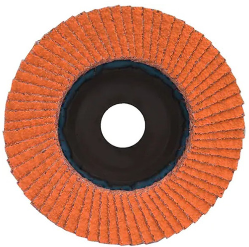 Norton 66254400265 5 x 7/8 in Blaze Plastic Flat Flap Disc Center Mount Type 27 80 Grit - Sold Individually
