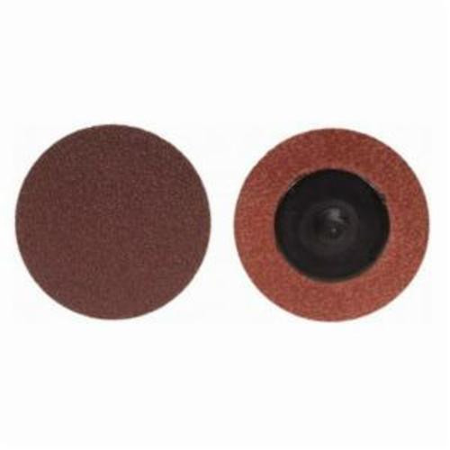 QUICK-CHANGE SANDING DISC, TR, 3 IN, ALUMINUM OXIDE, P80 GRIT, Y WEIGHT POLYESTER, R766, 50 PK