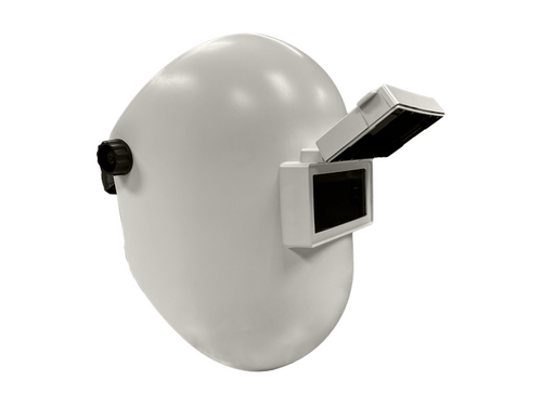 Sugar Scoop pipeliner fiberglass welding helmet with flip front — pipeline welder hood