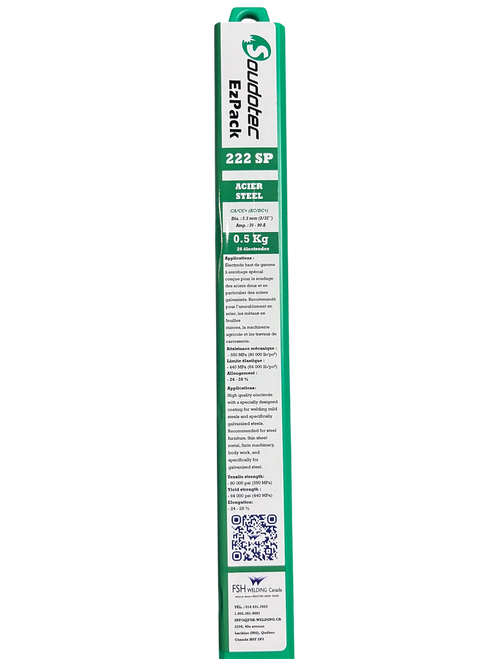 EZPACK 222 SP (2.5MM) 3/32 MILD STEEL & GALV - 0.5KG SLEEVE