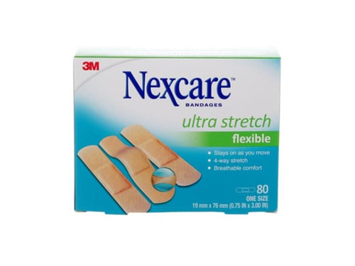 Nexcare™ Ultra Stretch Bandages CS102-CA, One Size, 80/Pack